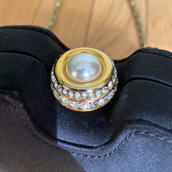 Vintage Black Rodo Italy Silk Bag Clutch Evening Bag - Picture 10 of 12